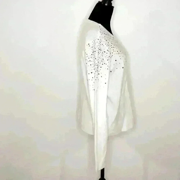 𝅺HALOGEN Multicolor Sequin Crew Neck Sweater M - Picture 5 of 8